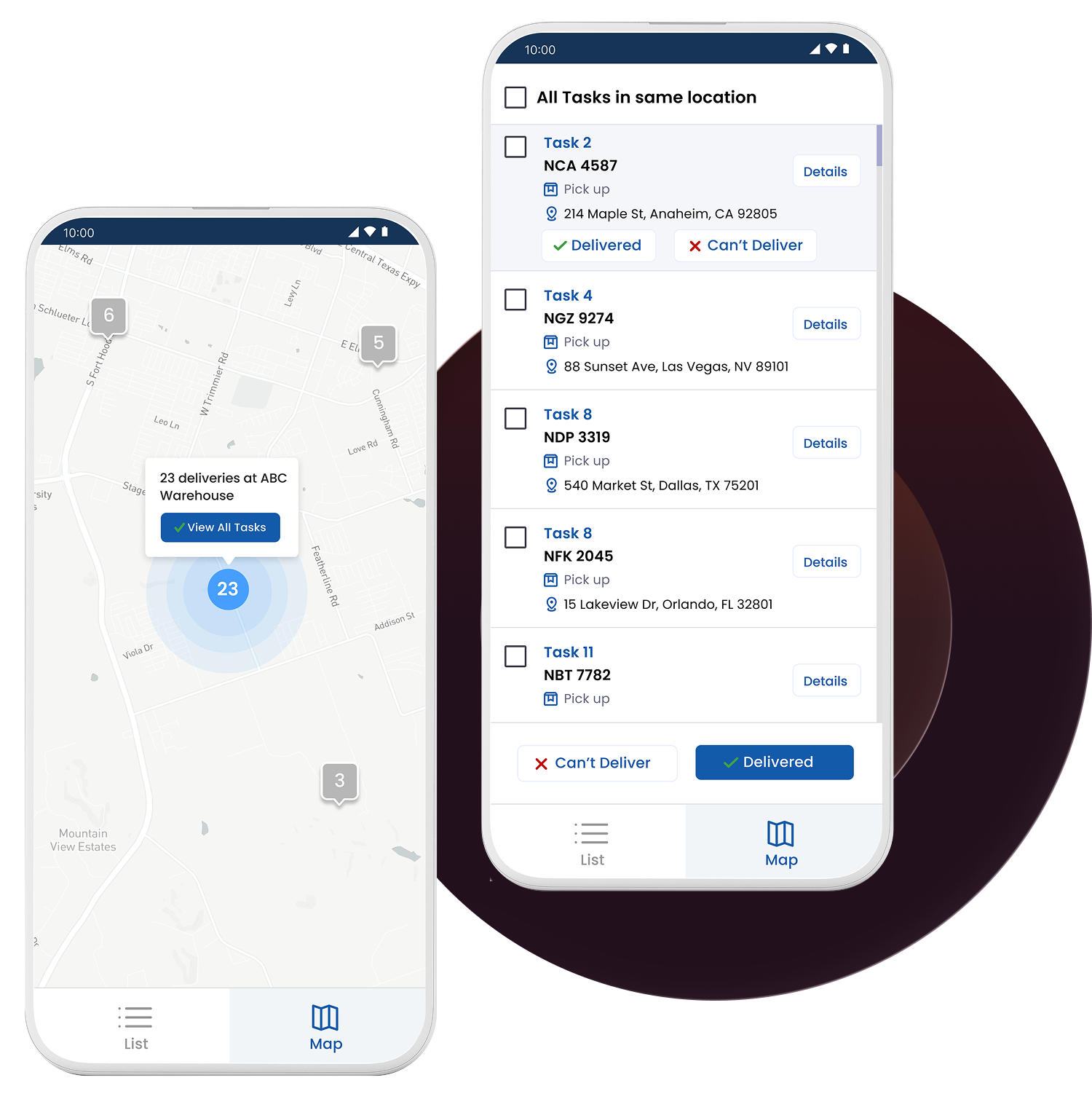 A complete mobile app for drivers.